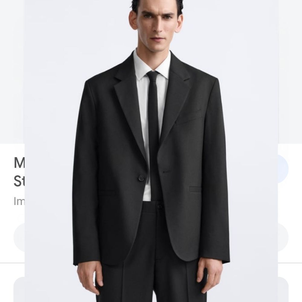 Zara Man Men's Blazer/Sport Coat Size 44 Black, Fully Lined Excellent Condition